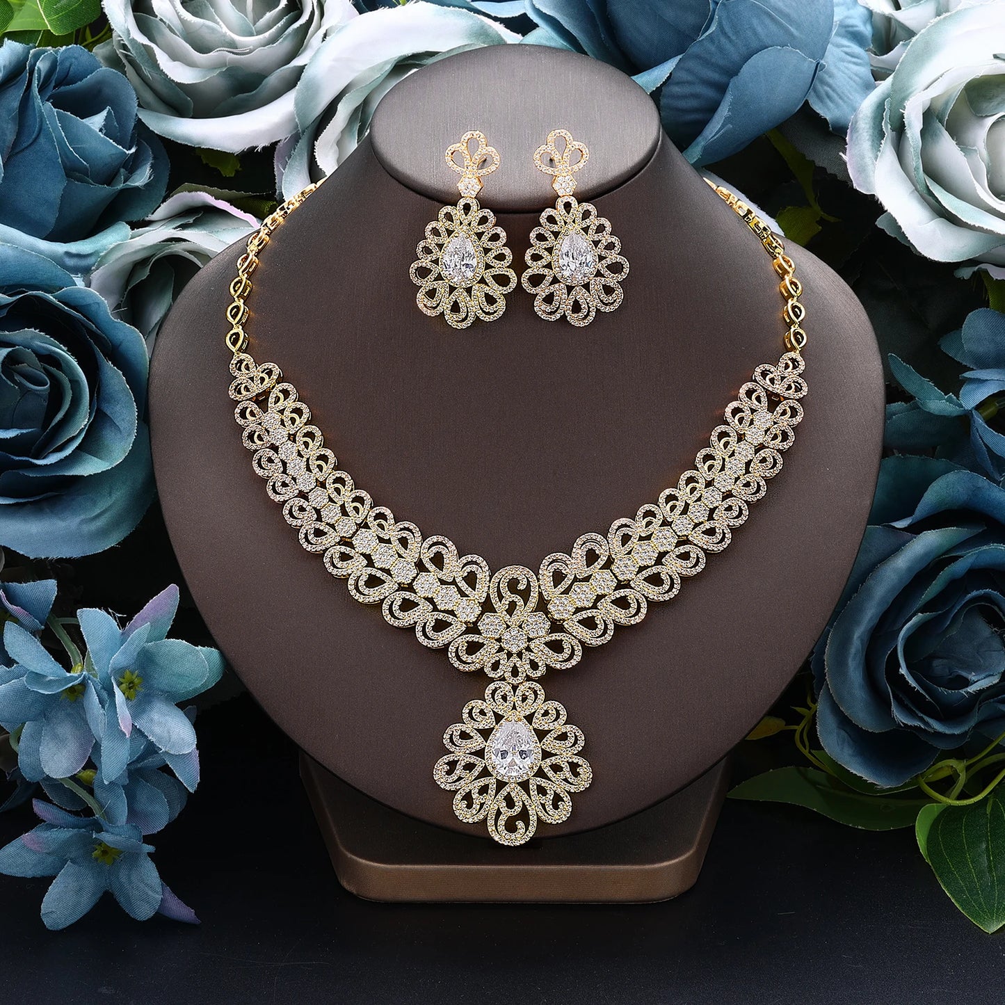 24K Gold Plated Bridal Jewelry Set