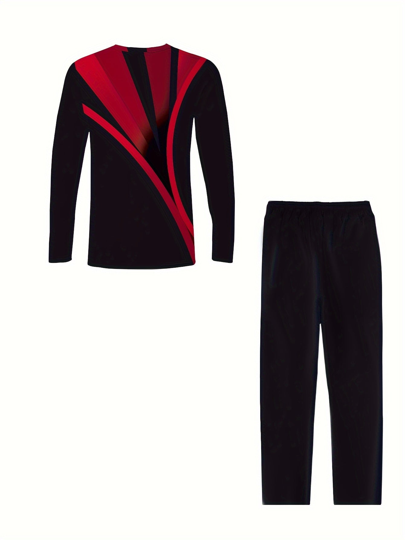 Men’s Geometric Pattern Two-Piece Set