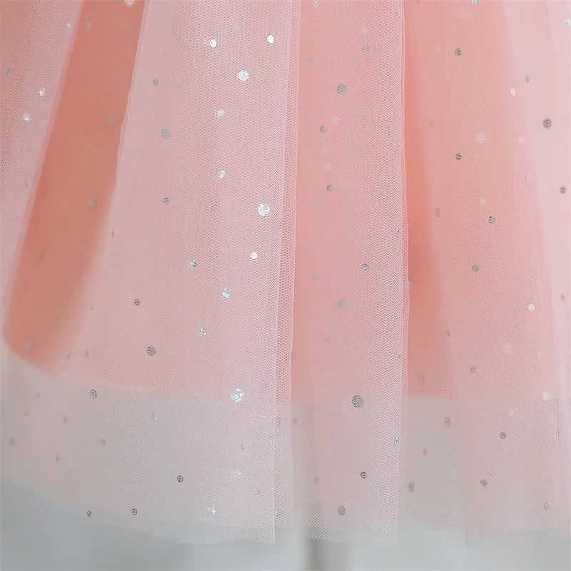 Girls Lace Tulle Dress for birthday & Wedding