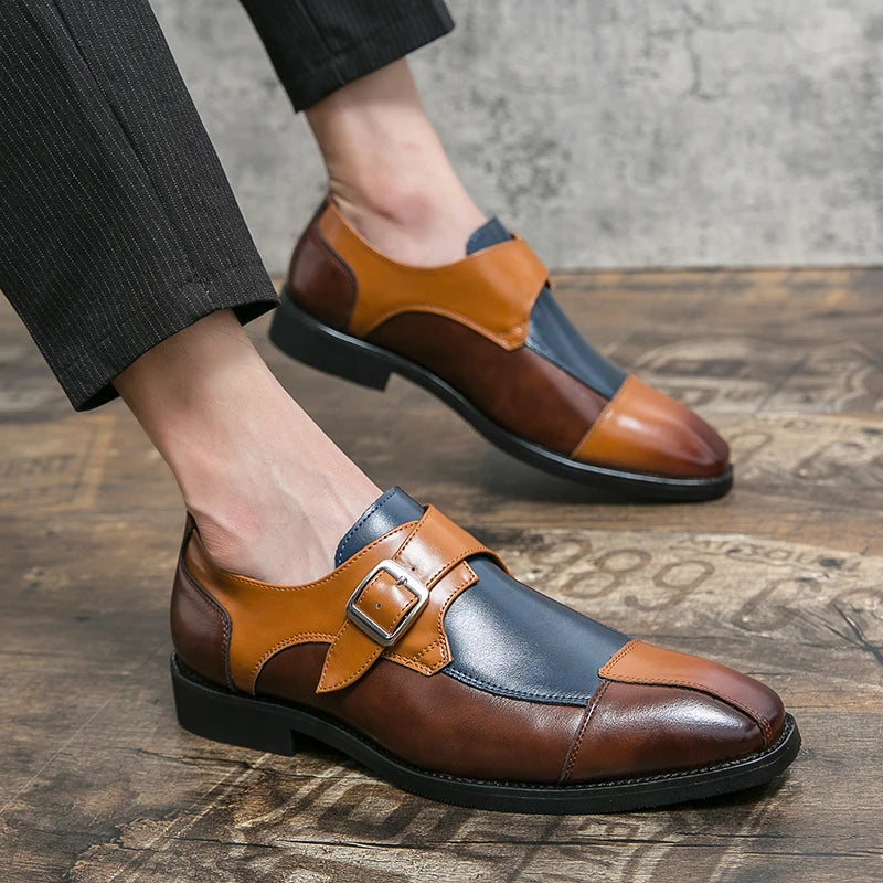Men’s Leather Monk Strap Dress Shoes