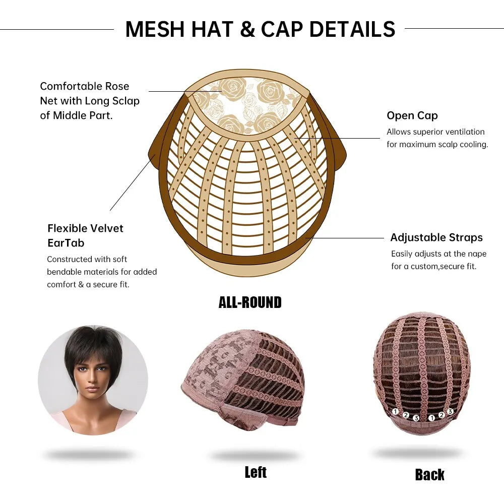 Short Layered Synthetic Hair with Fluffy Bangs