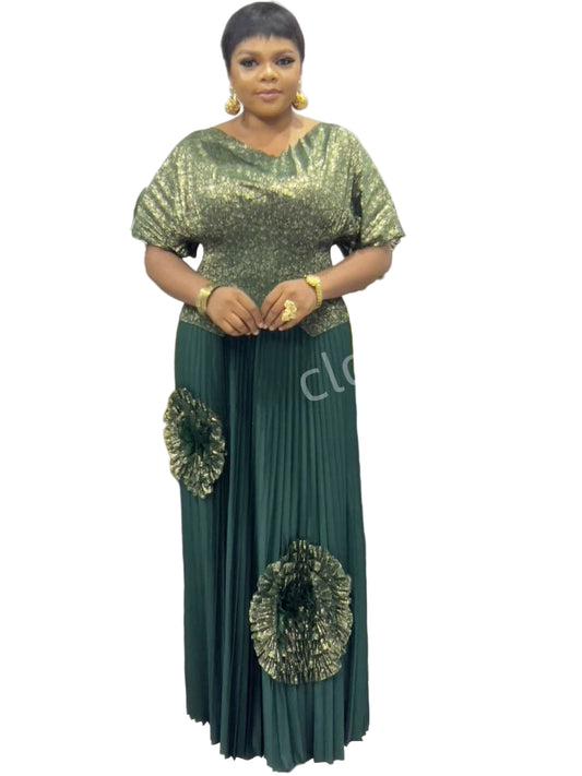 Women Pleated 2-Piece Set