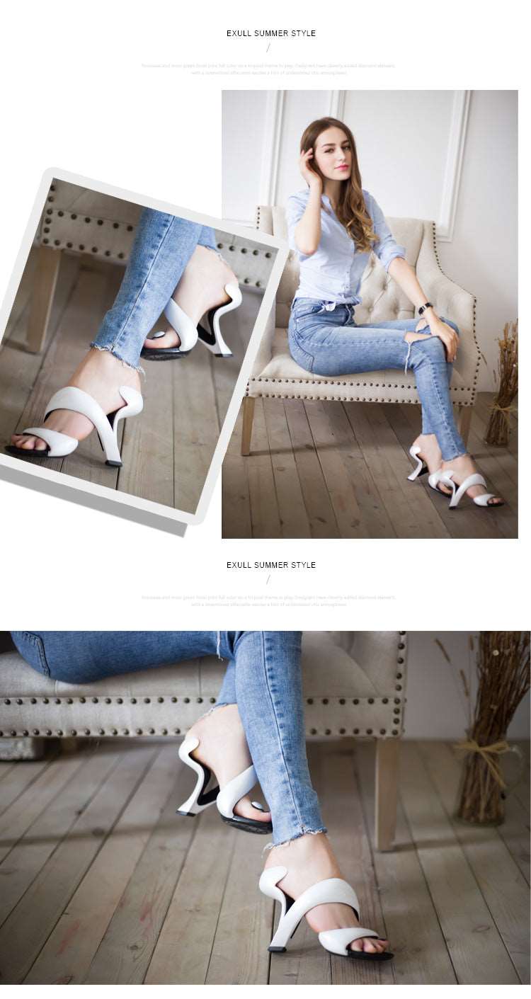 Airy S- Shaped Soleless High Heels Peep Toe Sandals Women Gladiator Fashion Summer Ladies Nightclub Sexy Shoes-women shoes-Free Item Online