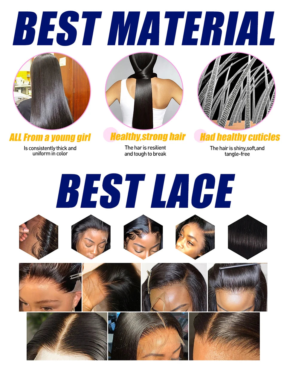 Straight Human Hair Bob – 13x4 Lace Front Wig