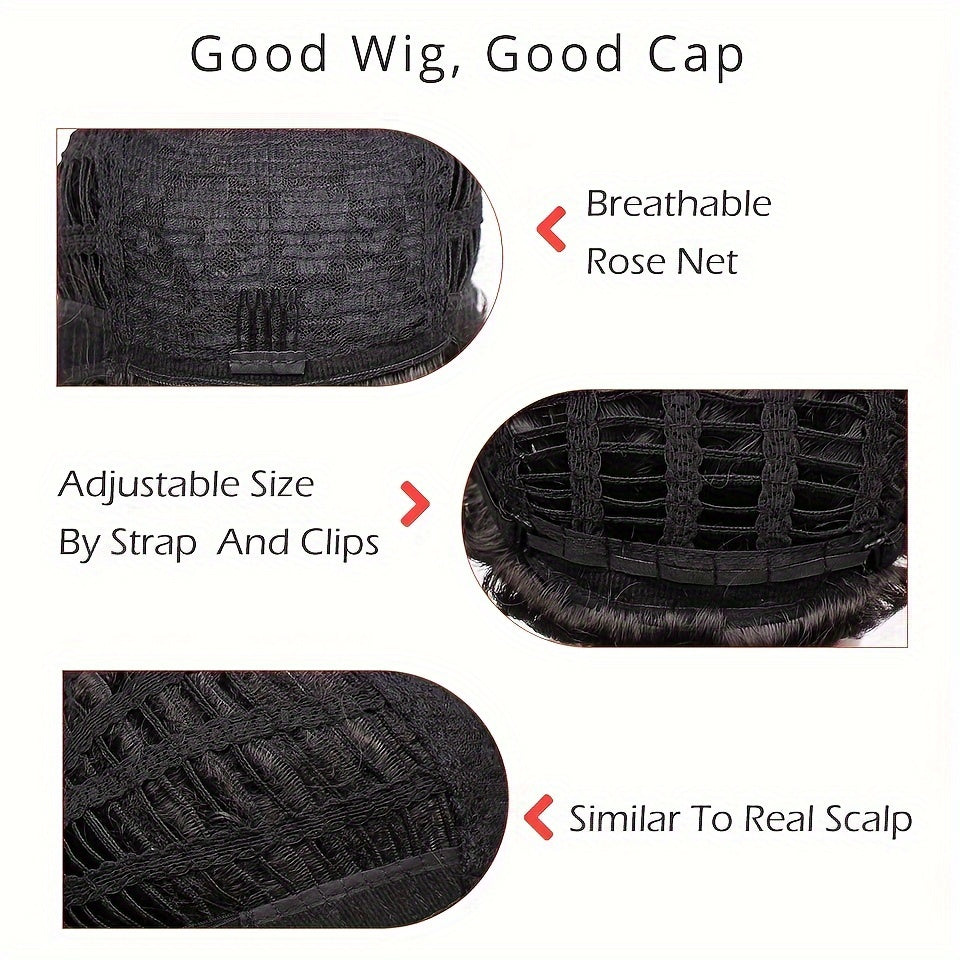 Ombre Short Curly Wavy Bob Wig for Women