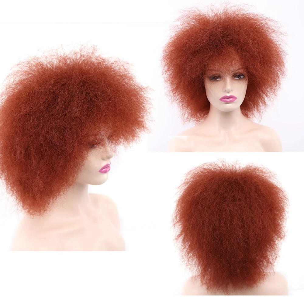 Short Synthetic Afro Wigs for Women