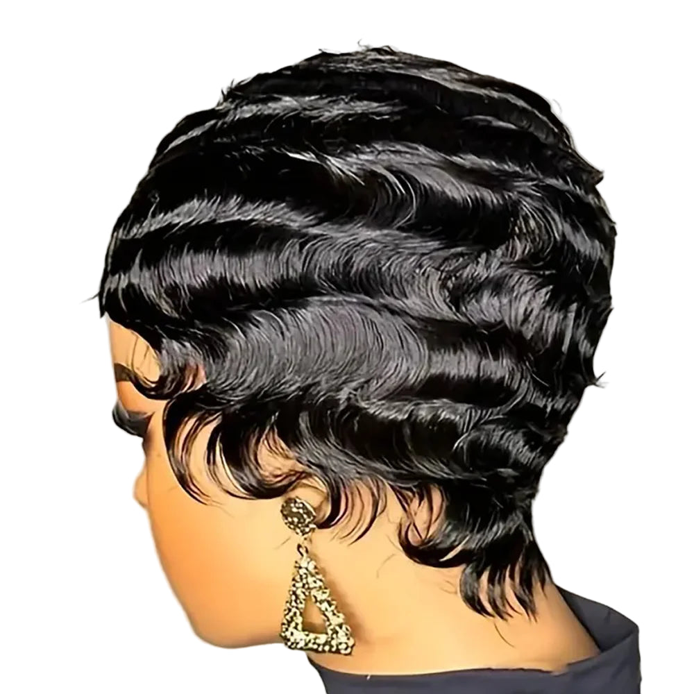 Short Finger Wave Wig for Women