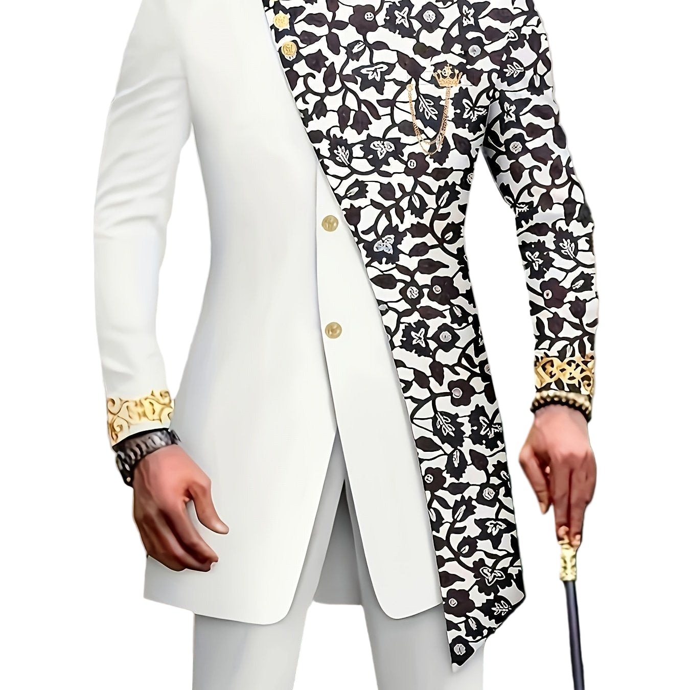 Louis Couture Men's Casual Two-piece Suit Set