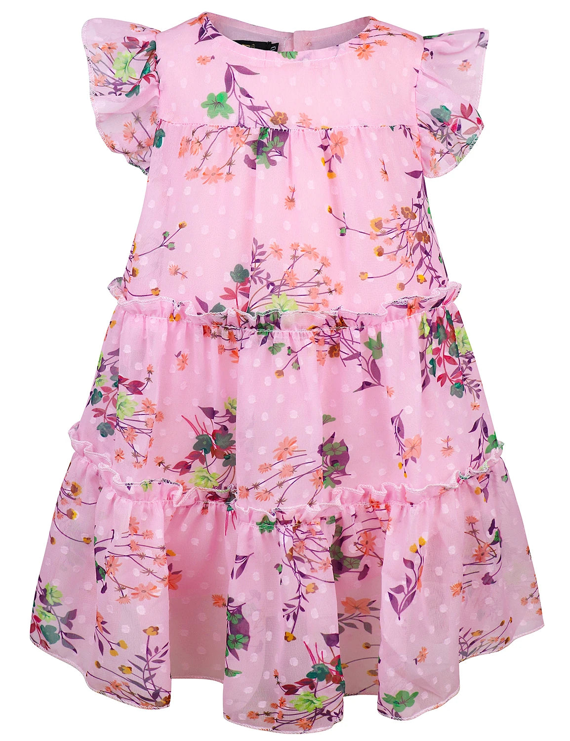 Toddler Girls Ruffle Tiered Loose Fit Dress- Party Outfit| Top Super Deals Pink / 120