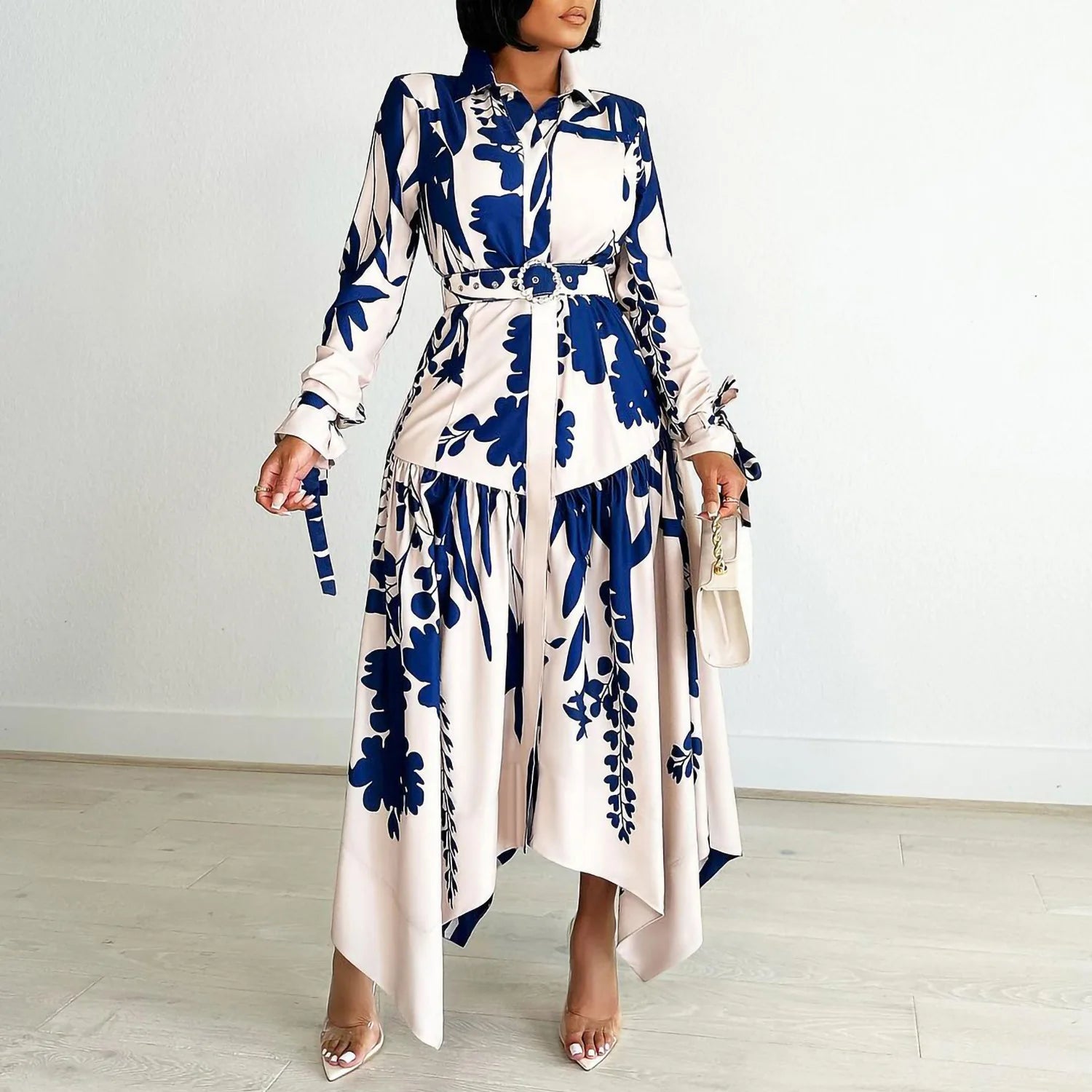 Women Printed Irregular Maxi Dress|Spring Party Outfit|Top Super Deals
