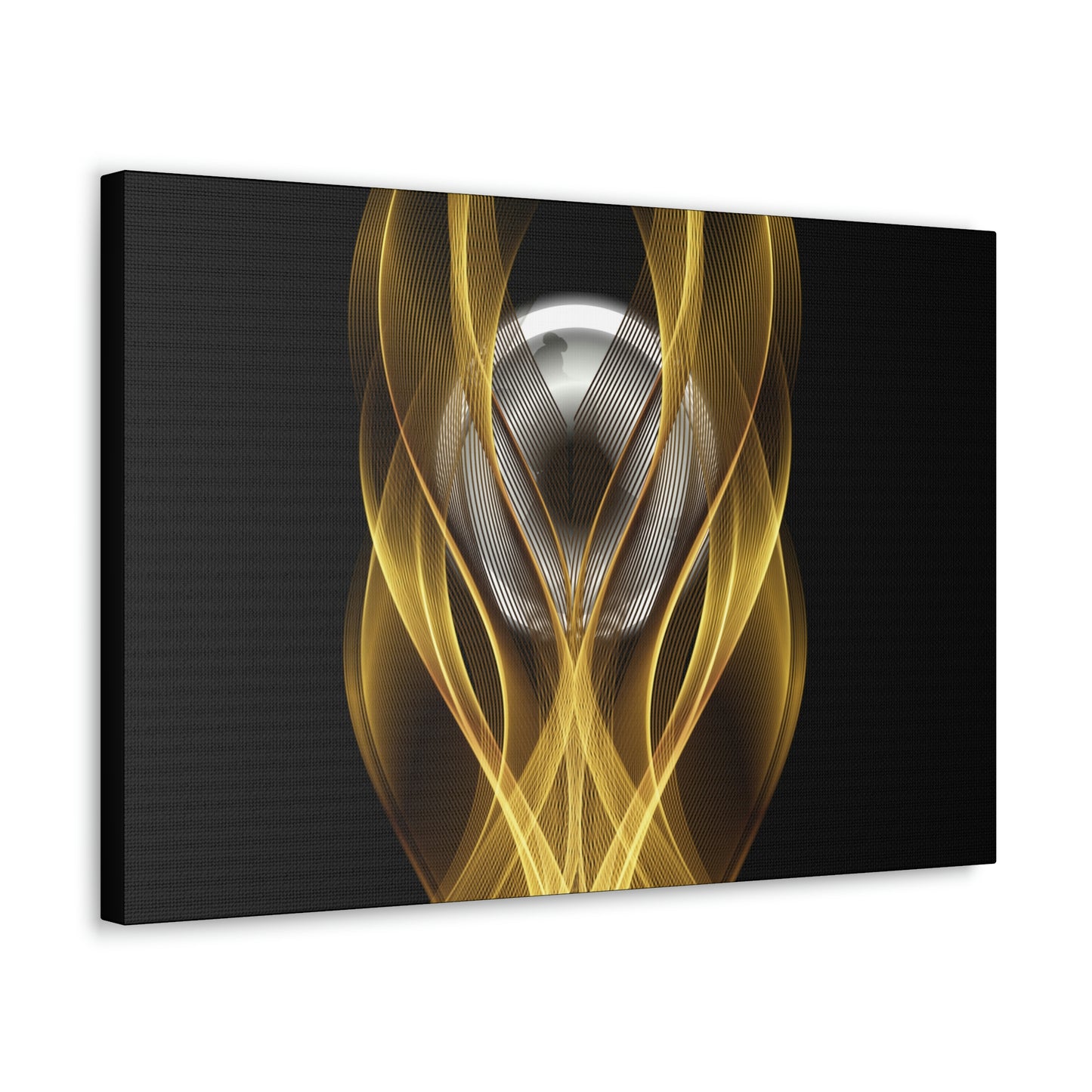 Home Decor Custom Wall ART | Canvas Frame Gold and Black Print | Painting Poster | Abstract Design | Modern Home Office Wall Frame | Firelin