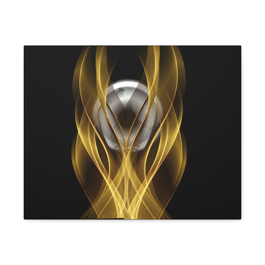 Home Decor Custom Wall ART | Canvas Frame Gold and Black Print | Painting Poster | Abstract Design | Modern Home Office Wall Frame | Firelin