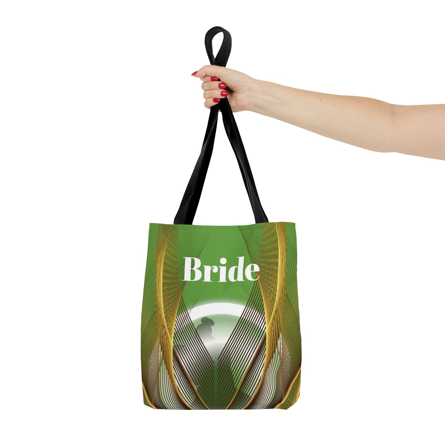 Green Bridal Tote | Custom Bridal Shower Gift Bag | Wedding Handbag | Gift For Bride | Beach Wedding Shoulder Bag