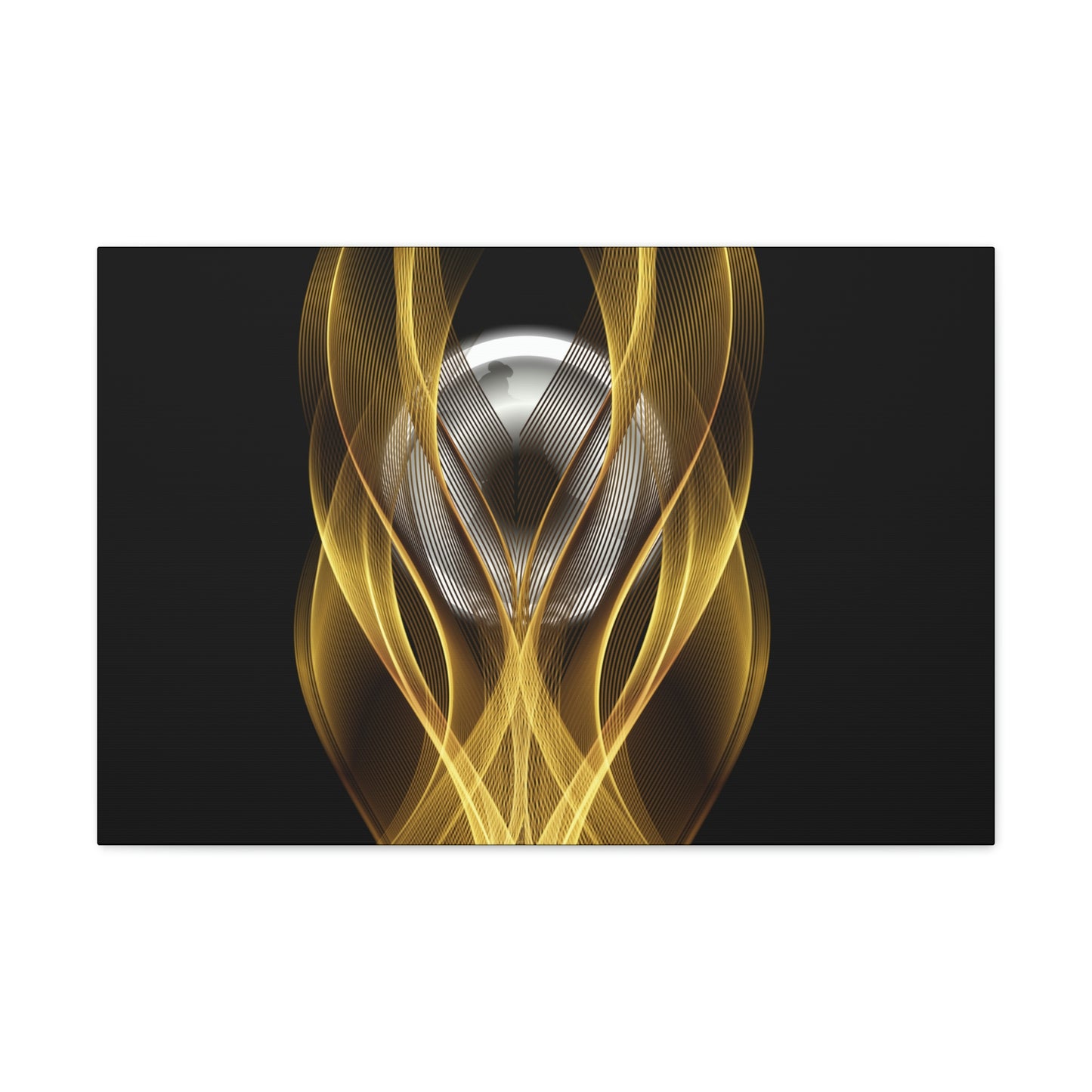 Home Decor Custom Wall ART | Canvas Frame Gold and Black Print | Painting Poster | Abstract Design | Modern Home Office Wall Frame | Firelin