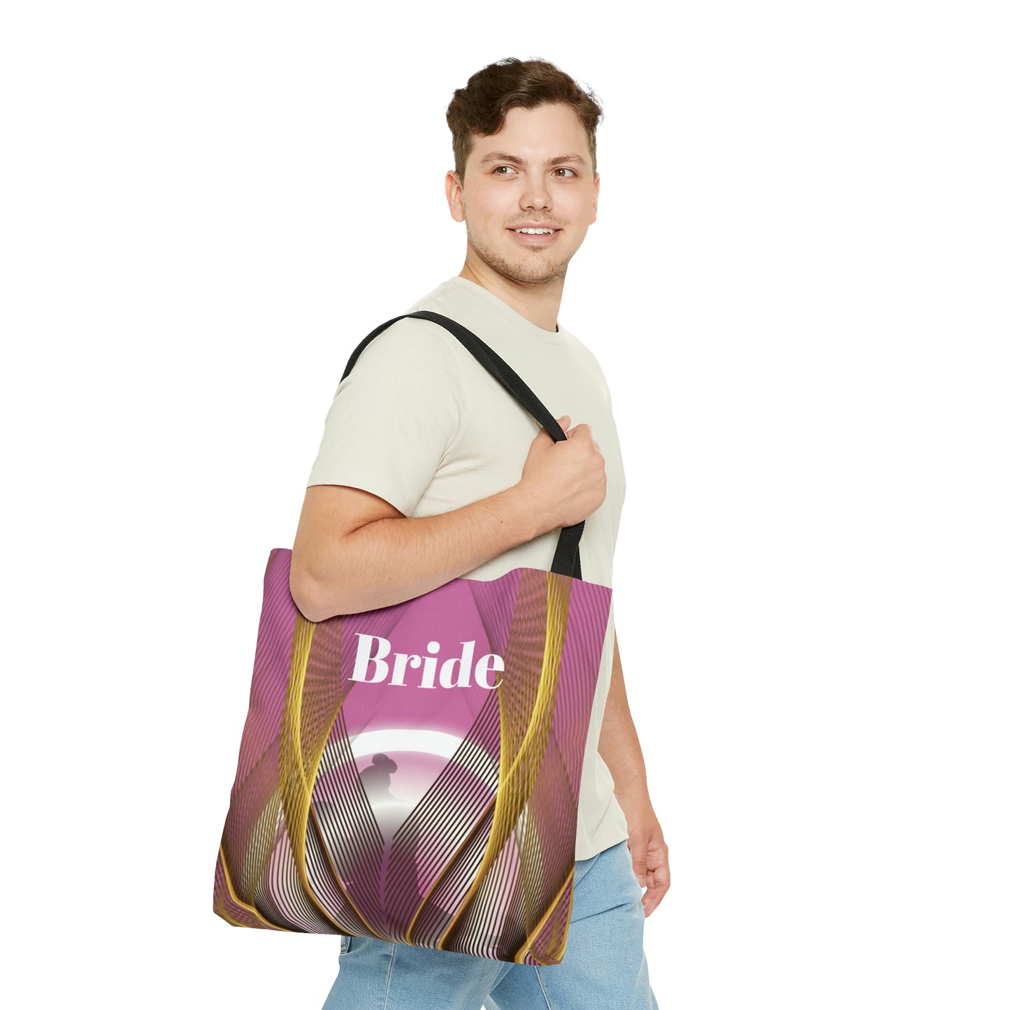 Custom Bride Tote | Pink Women Shoulder Bag | Practical Wedding Gift for Her | Bridal Shower Gift | Women Engagement | Bride to be