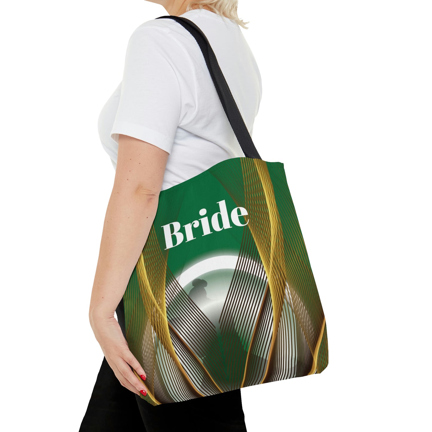 Custom Bride Tote | Green Women Shoulder Bag | Practical Wedding Gift for Her | Bridal Shower Gift | Women Engagement | Bride to be