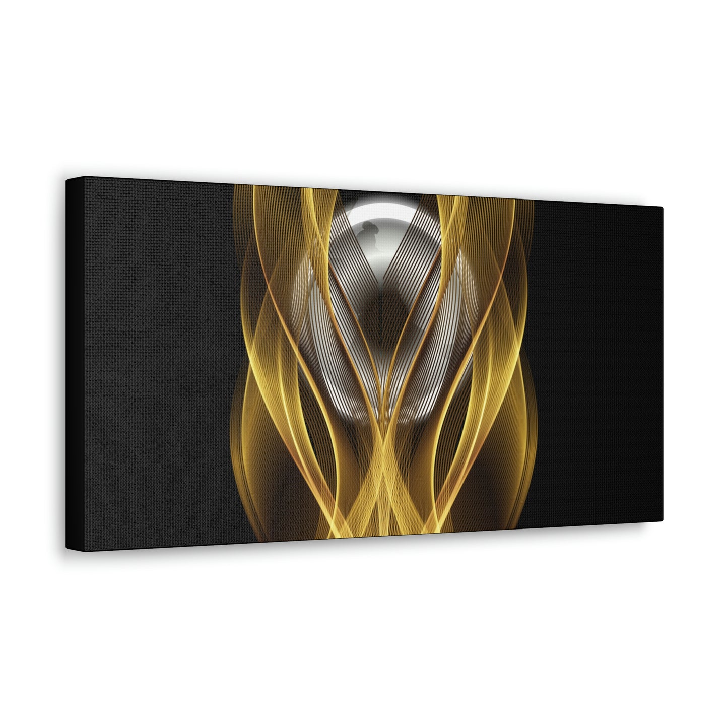 Home Decor Custom Wall ART | Canvas Frame Gold and Black Print | Painting Poster | Abstract Design | Modern Home Office Wall Frame | Firelin