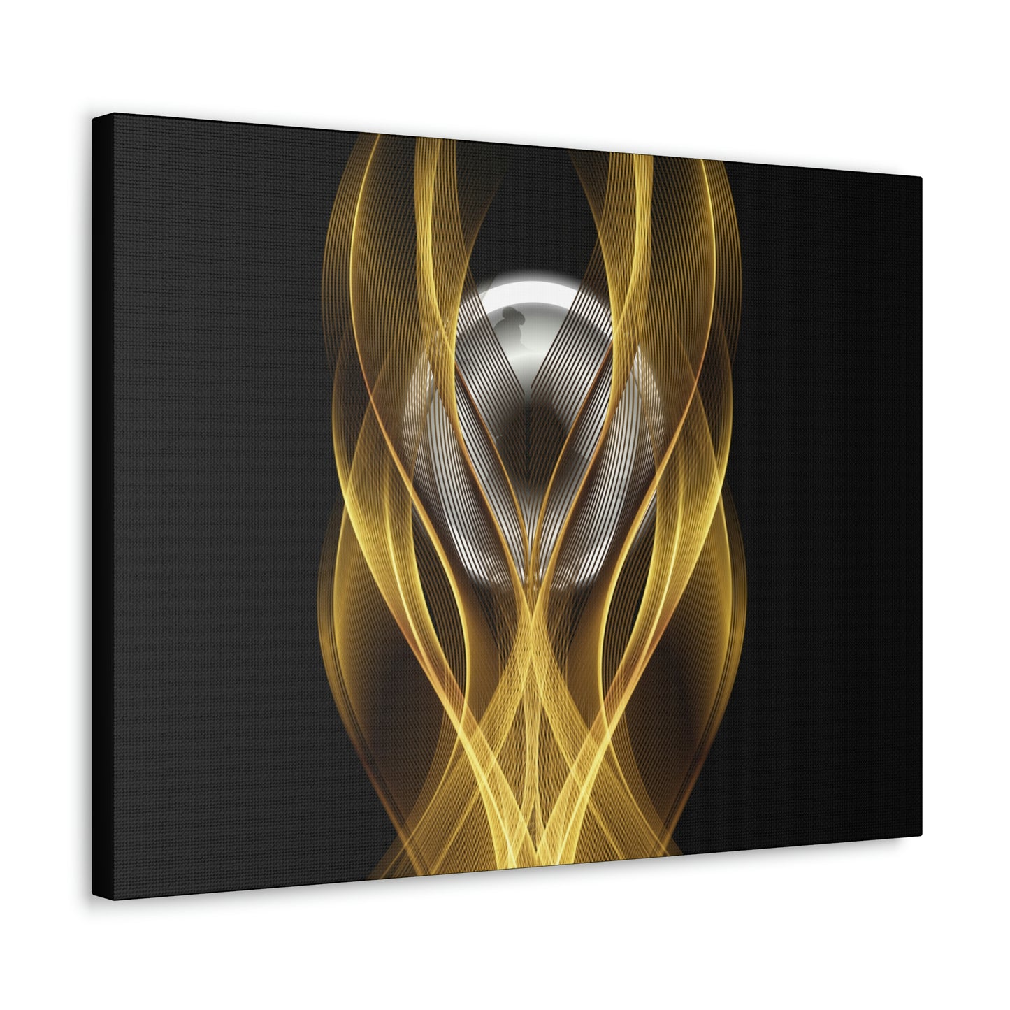Home Decor Custom Wall ART | Canvas Frame Gold and Black Print | Painting Poster | Abstract Design | Modern Home Office Wall Frame | Firelin