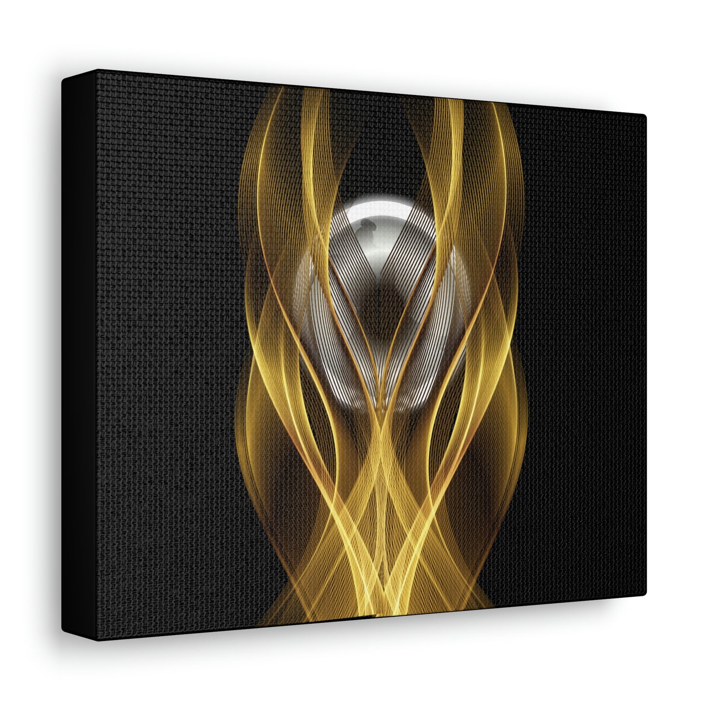 Home Decor Custom Wall ART | Canvas Frame Gold and Black Print | Painting Poster | Abstract Design | Modern Home Office Wall Frame | Firelin
