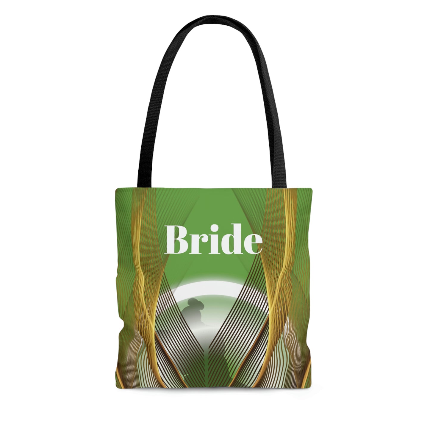 Green Bridal Tote | Custom Bridal Shower Gift Bag | Wedding Handbag | Gift For Bride | Beach Wedding Shoulder Bag