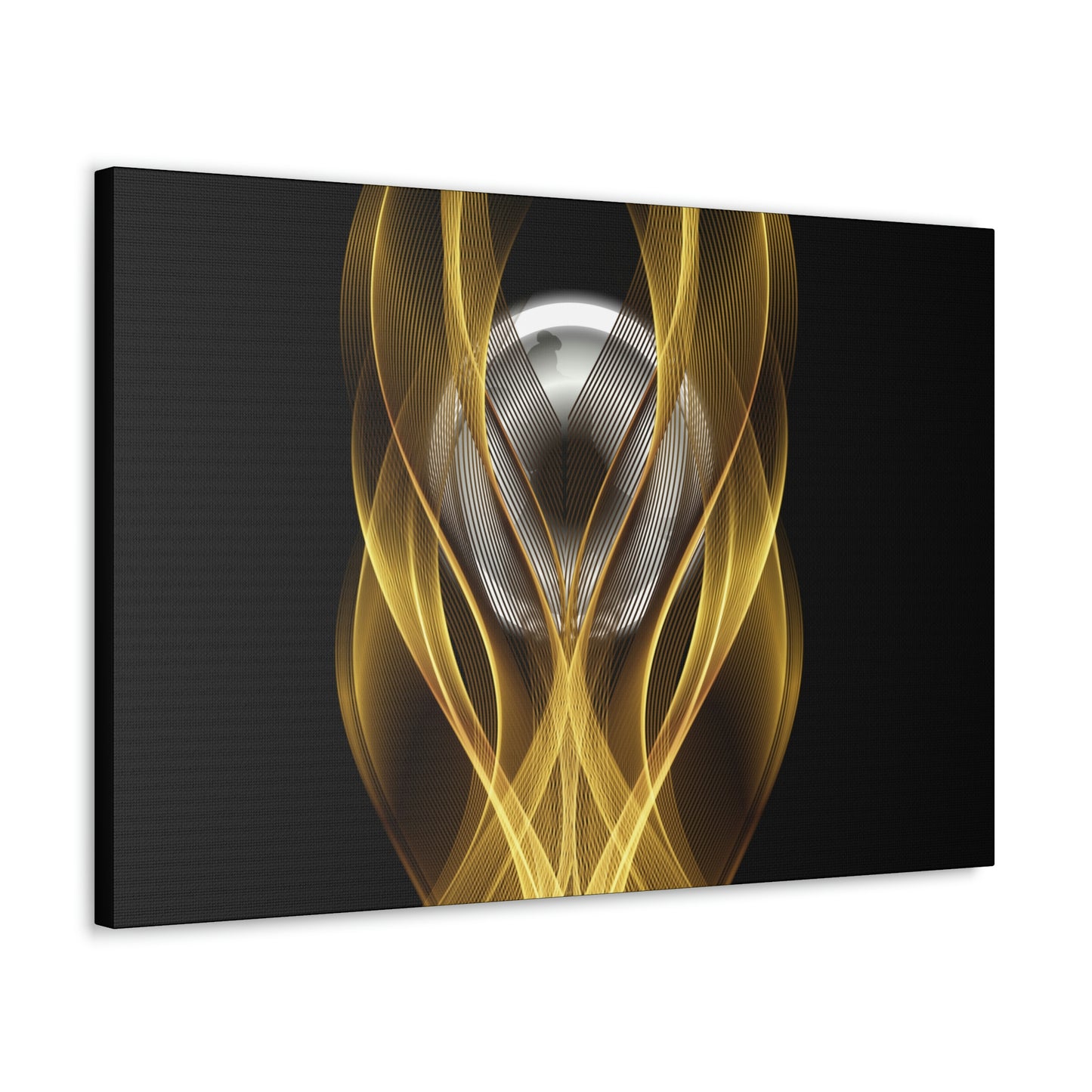 Home Decor Custom Wall ART | Canvas Frame Gold and Black Print | Painting Poster | Abstract Design | Modern Home Office Wall Frame | Firelin