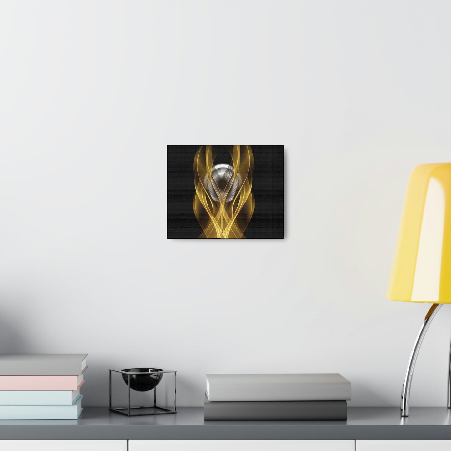 Home Decor Custom Wall ART | Canvas Frame Gold and Black Print | Painting Poster | Abstract Design | Modern Home Office Wall Frame | Firelin