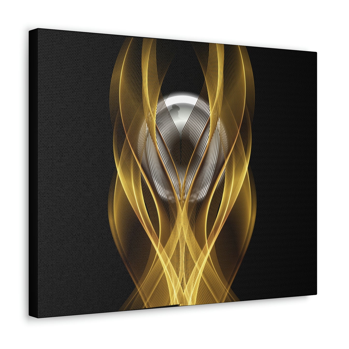 Home Decor Custom Wall ART | Canvas Frame Gold and Black Print | Painting Poster | Abstract Design | Modern Home Office Wall Frame | Firelin