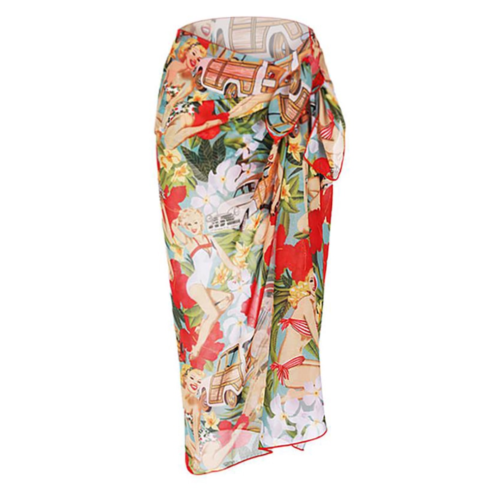 Retro Swimwear Women Printed Bikini Red One-piece Swimsuit Bathing Suit Summer Skirt Beach Wear Plus Size Luxury