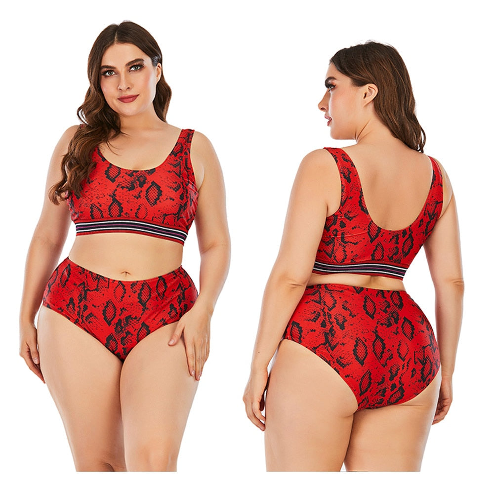 Women Push Up Bikinis Set Swimwear Plus Size High Waist Swimsuit Beachwear