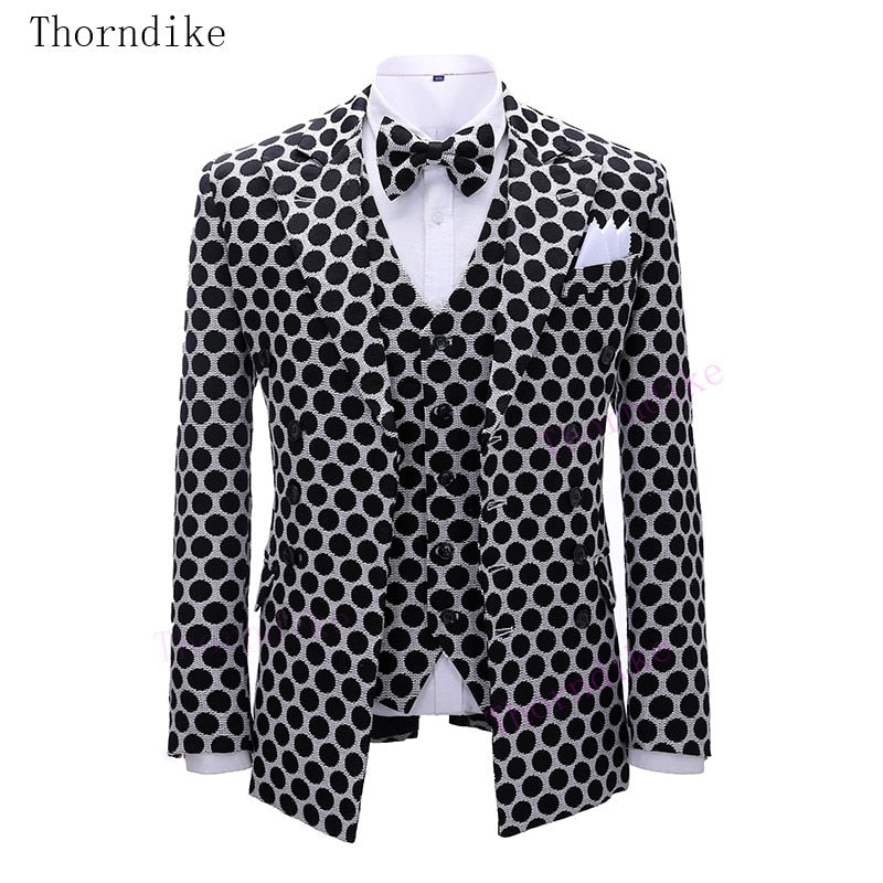 Mens Wedding Jacket Singer 3-Piece Suit Blazer