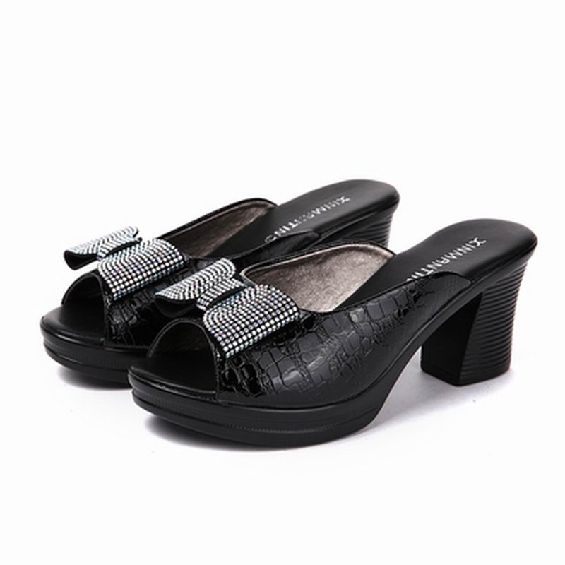 women's sandals genuine leather slippers