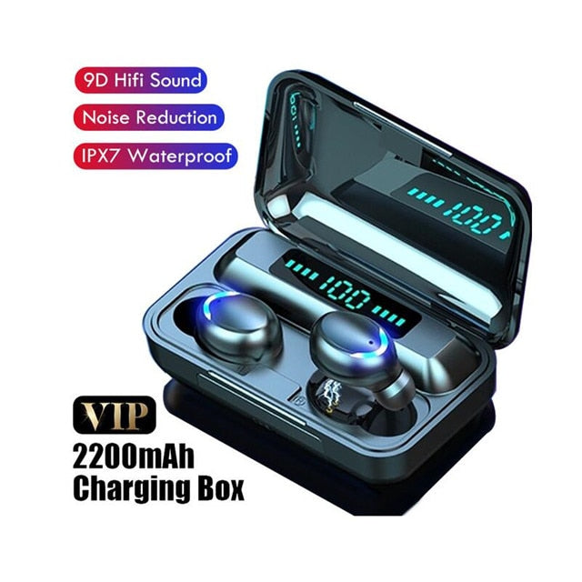 Bluetooth Earphones With Charging Box Wireless Waterproof Earbuds