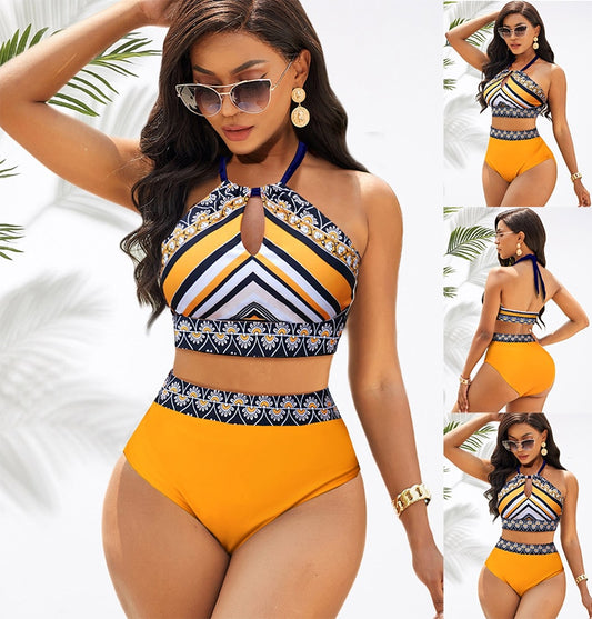 Dilly's Summer Beach Bikini Patterned Swimsuit