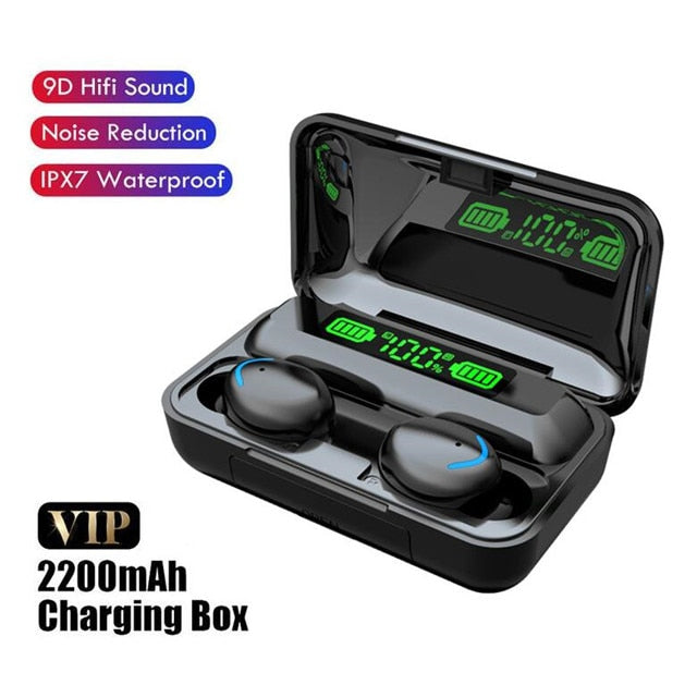 Bluetooth Earphones With Charging Box Wireless Waterproof Earbuds