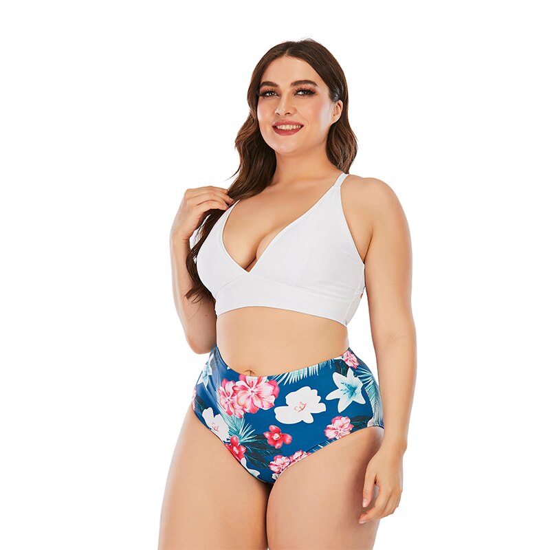 Women Push Up Bikinis Set Swimwear Plus Size High Waist Swimsuit Beachwear
