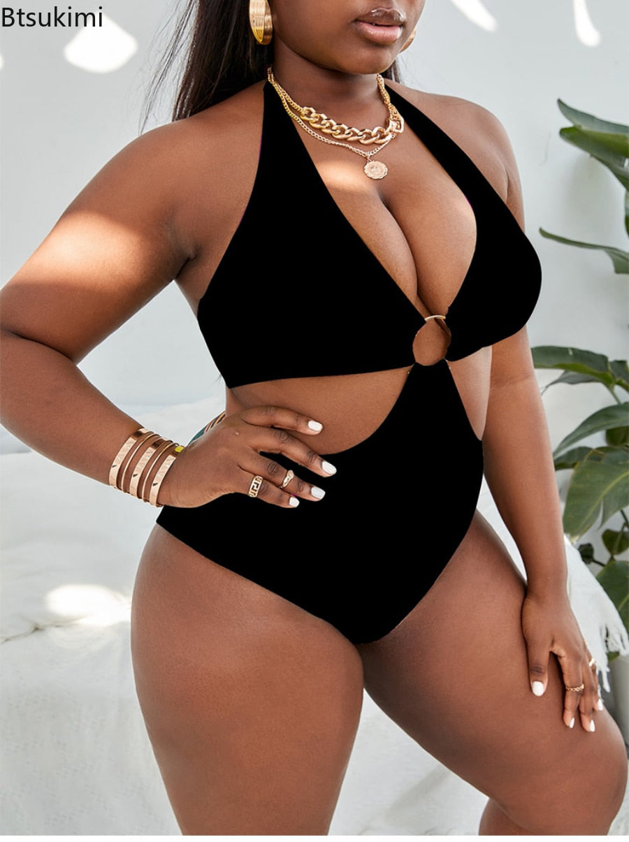 Plus Size Swimsuits Ladies Printed Sexy One Piece Swimsuit Women Holiday Beachwear Bathing Suit Bikinis 2023