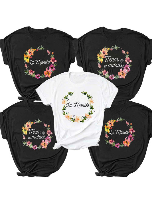 Flower Team Bride To Be  Tops Tees