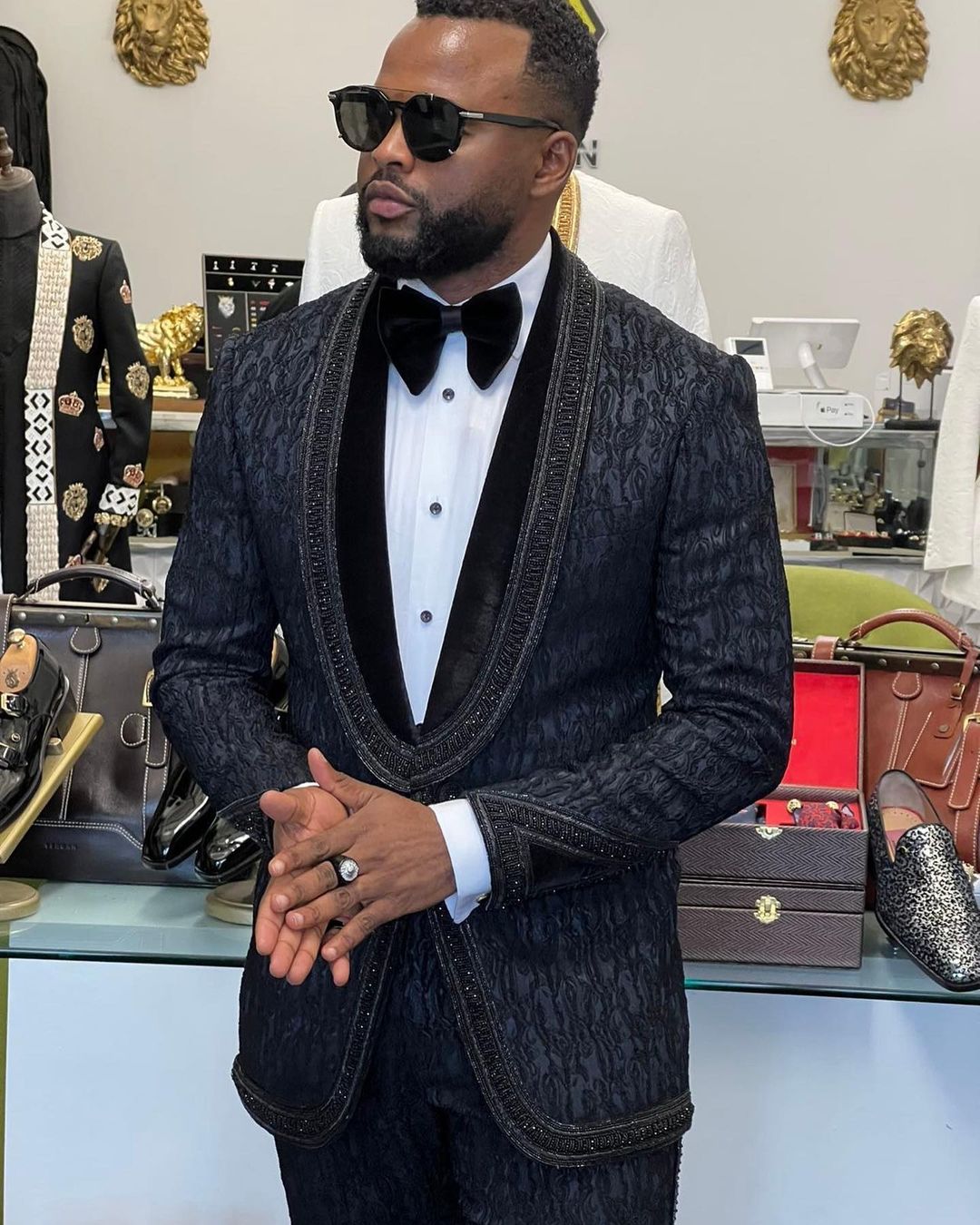 Classic Mens Suit One Button Two-Pieces Jacket With Pants Designer Tuxedos
