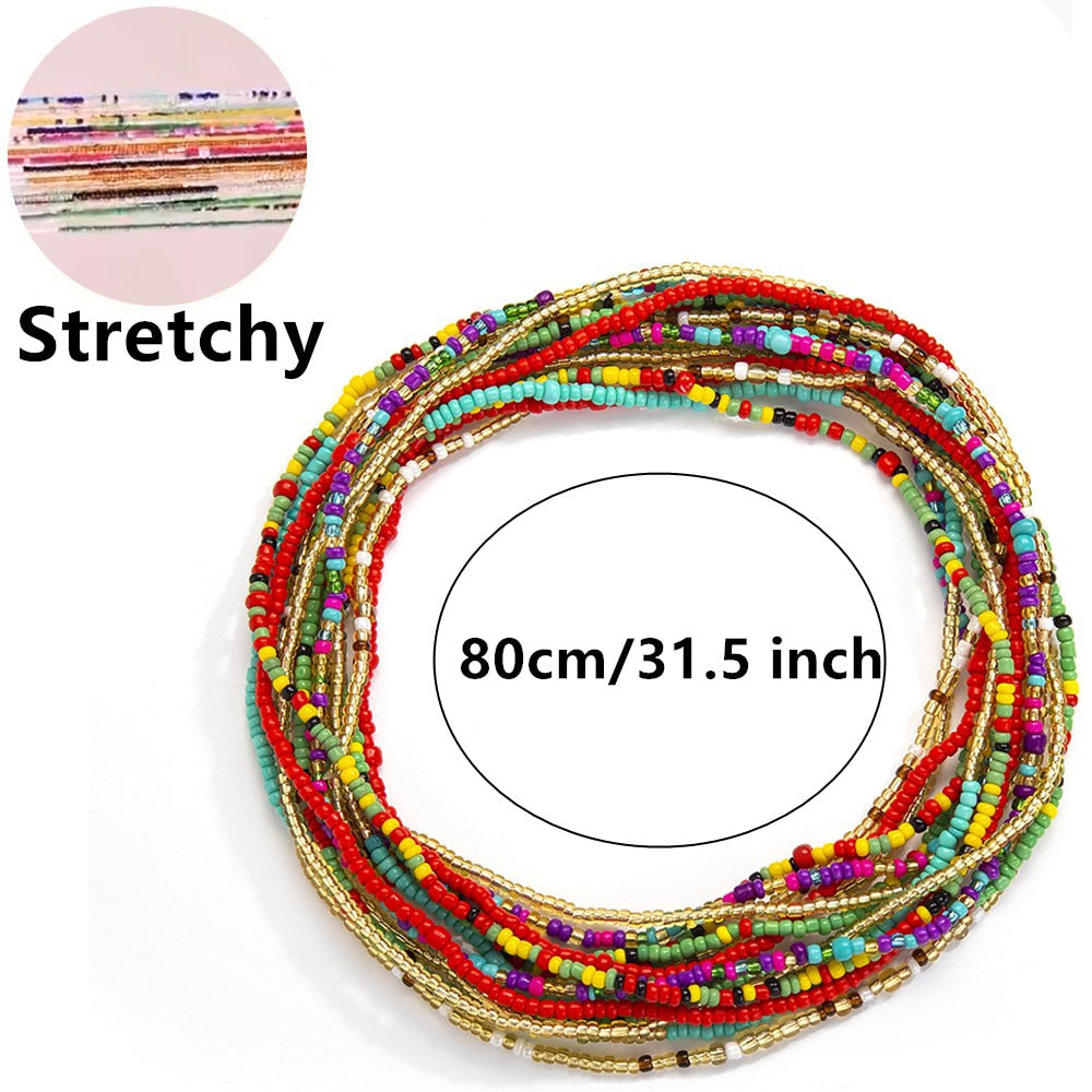 Bohemia Colorful Beads Waist Belly Beach Waistband Bikini Beads Jewelry