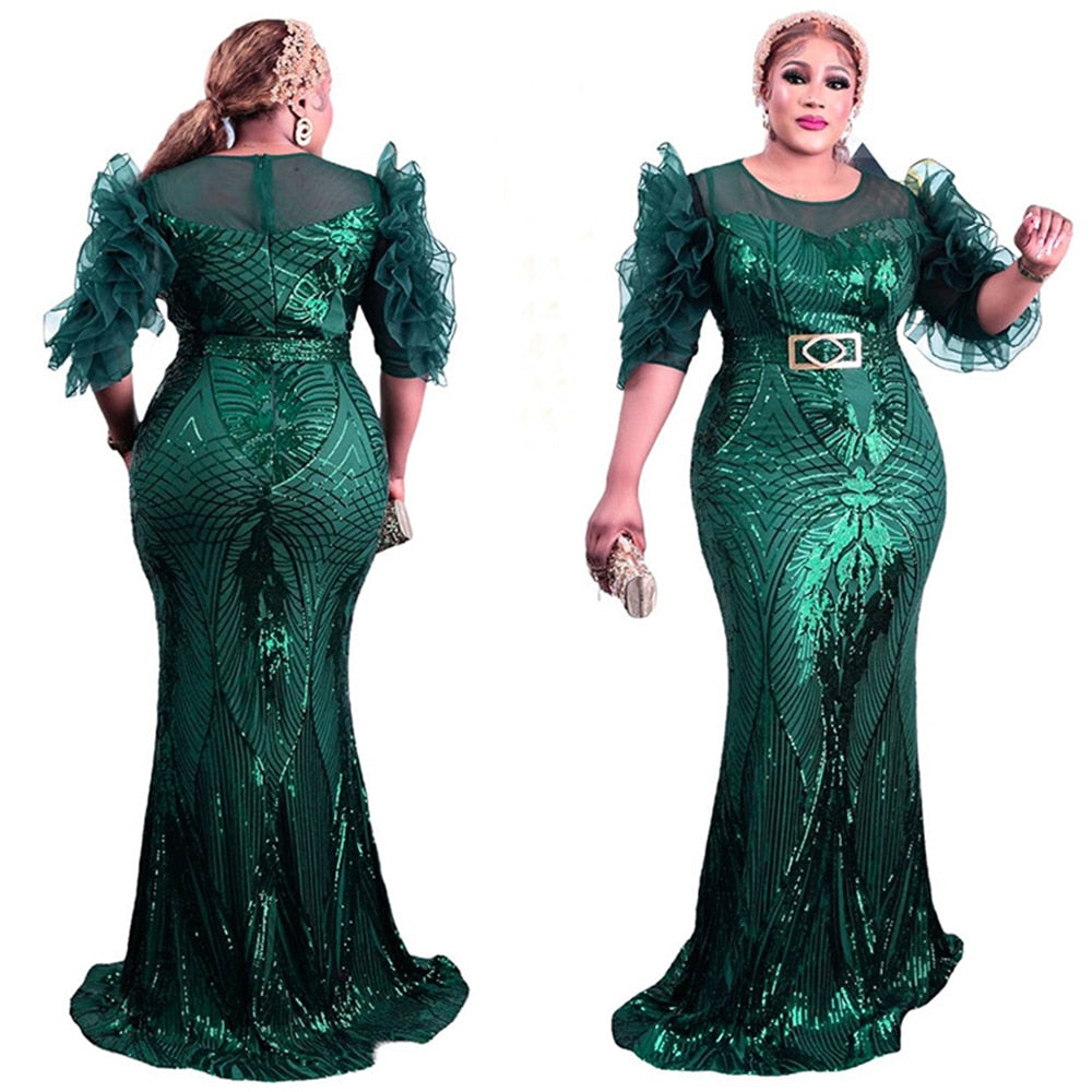 Party Evening Gown Dresses Women Luxury Sequin Bodycon Mermaid Clothing