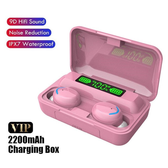 Bluetooth Earphones With Charging Box Wireless Waterproof Earbuds