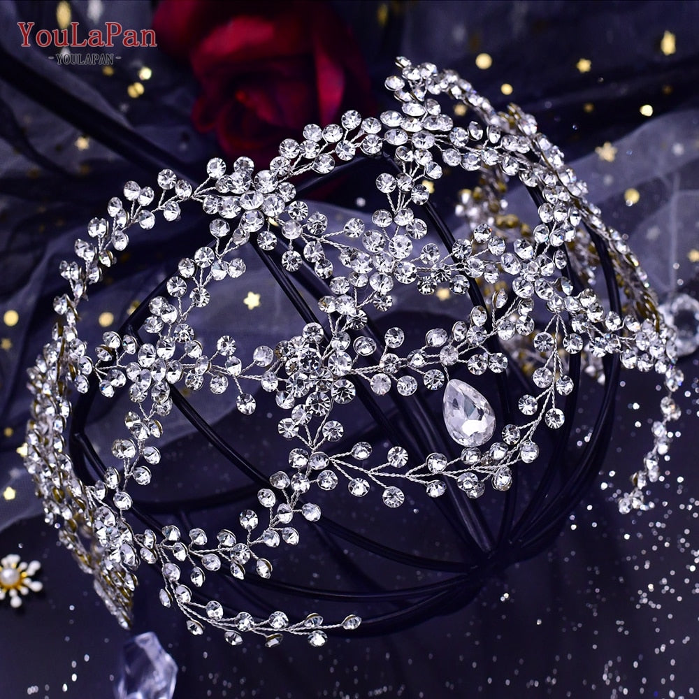 Rhinestone Forehead Headband Fashion Crystal Bridal Headpiece Wedding Hair Accessories Tiara wear