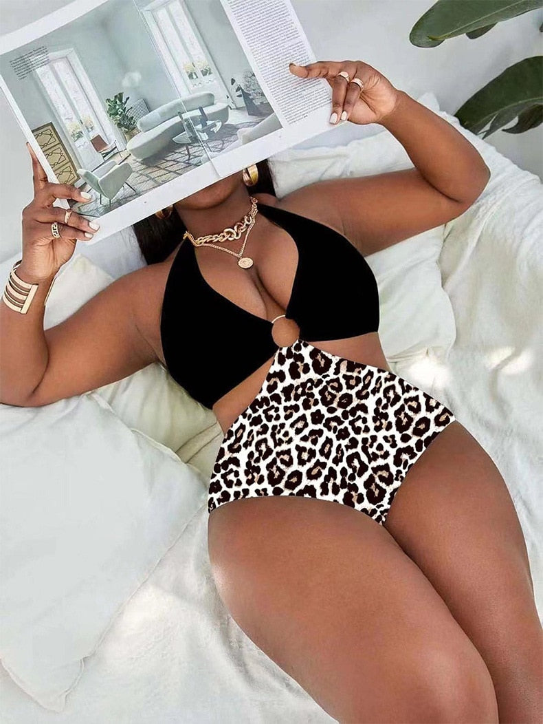 Plus Size Swimsuits Ladies Printed Sexy One Piece Swimsuit Women Holiday Beachwear Bathing Suit Bikinis 2023