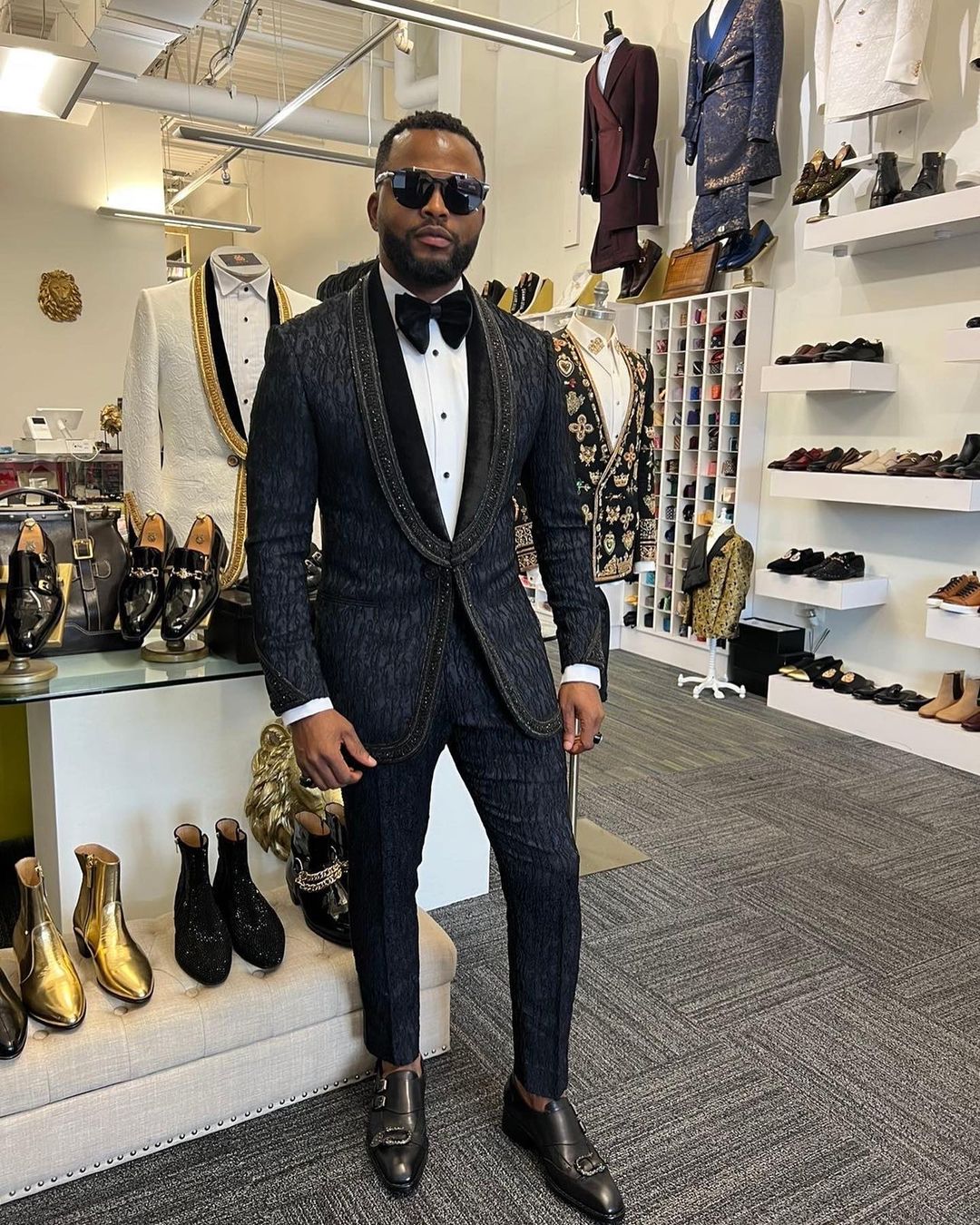 Classic Mens Suit One Button Two-Pieces Jacket With Pants Designer Tuxedos