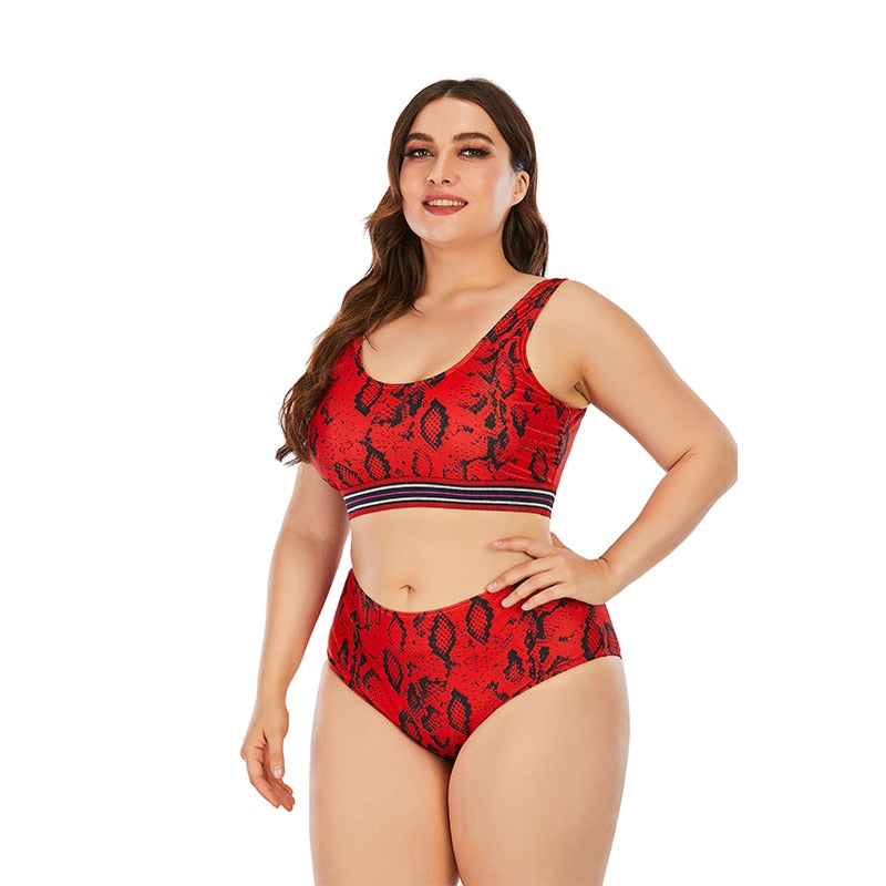 Women Push Up Bikinis Set Swimwear Plus Size High Waist Swimsuit Beachwear