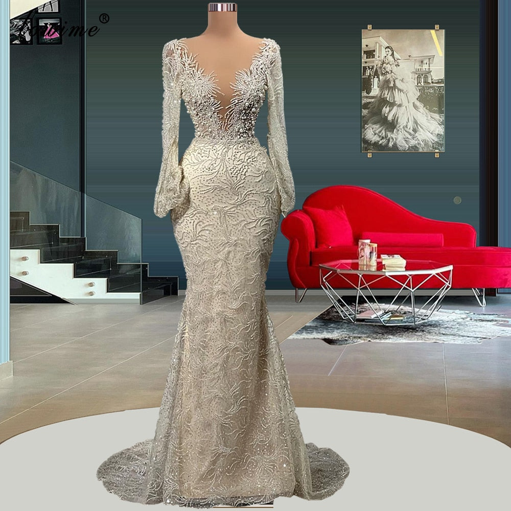Long Mermaid Silver Evening Gowns Turkey Robes De Soire Pearls Celebr Top Super Deals Long Mermaid Silver Evening Gowns Turkey Robes De Soire Pearls Celebr Top Super Deals