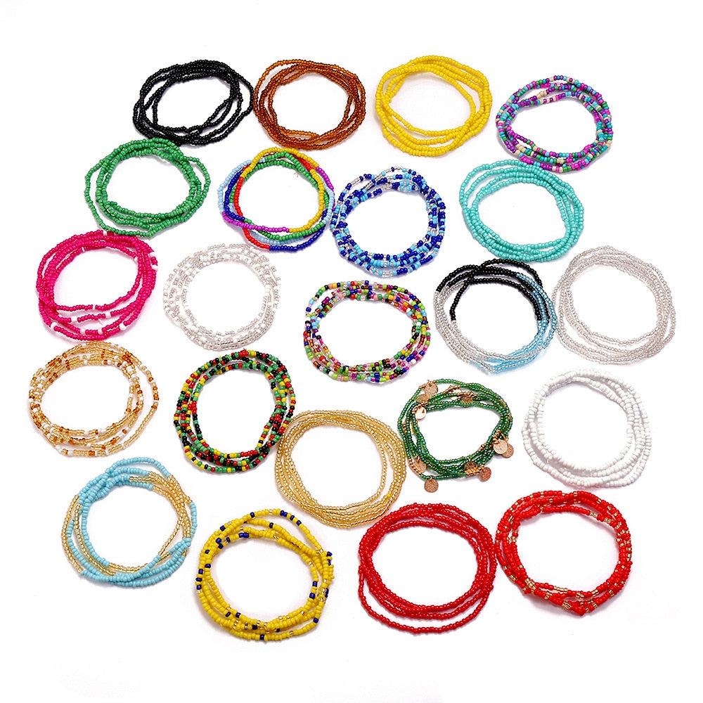 Bohemia Colorful Beads Waist Belly Beach Waistband Bikini Beads Jewelry
