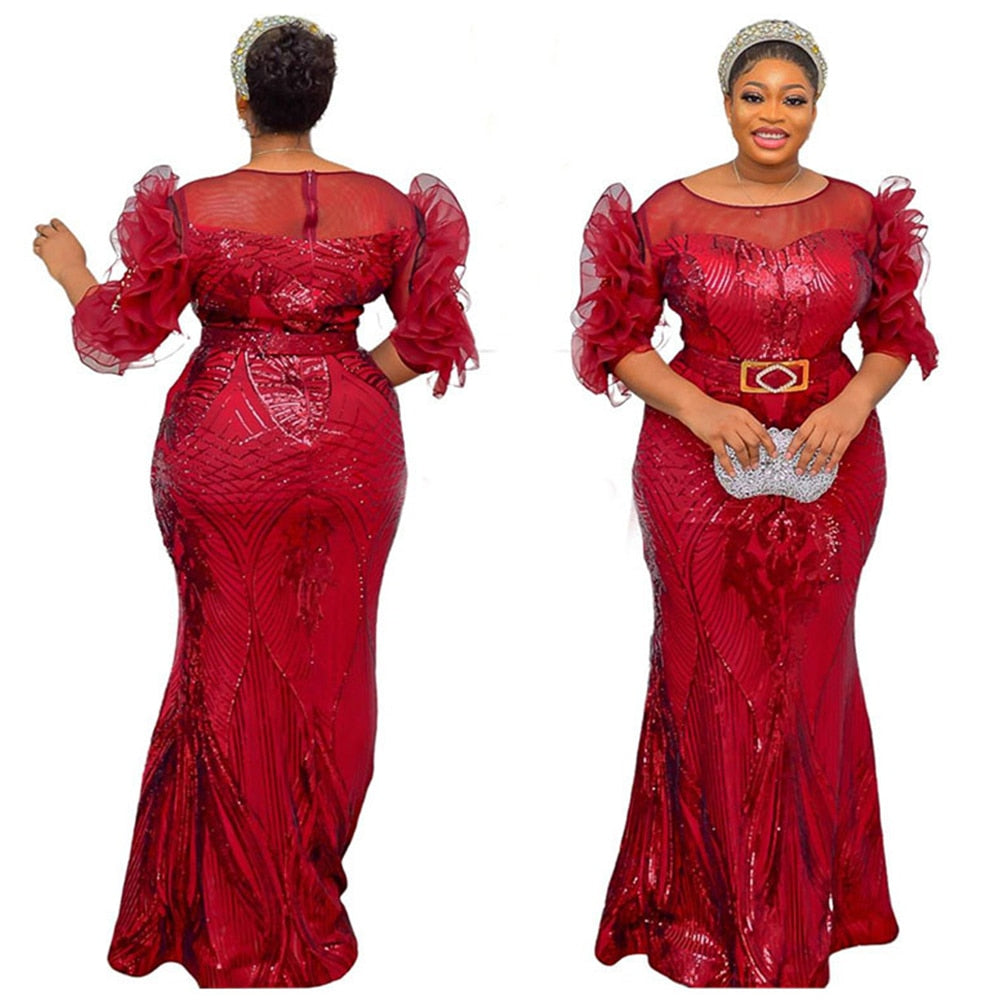 Party Evening Gown Dresses Women Luxury Sequin Bodycon Mermaid Clothing