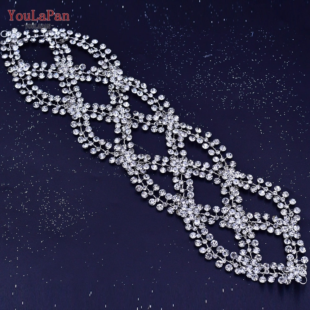 Rhinestone Forehead Headband Fashion Crystal Bridal Headpiece Wedding Hair Accessories Tiara wear