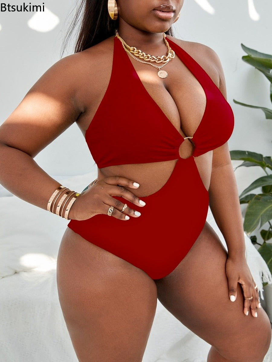 Plus Size Swimsuits Ladies Printed Sexy One Piece Swimsuit Women Holiday Beachwear Bathing Suit Bikinis 2023